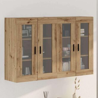 vidaXL Vidaxl - Armarios Montados En La Pared 2 Pcs Roble Artisan