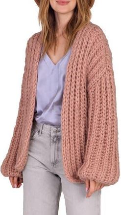 Saachi Chunky Knit Cardigan in Taupe at Nordstrom Rack