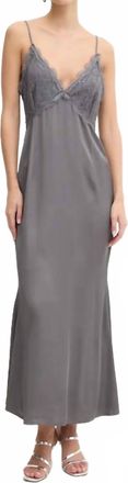 Never Fully Dressed Reha Maxi Dress In Grey
