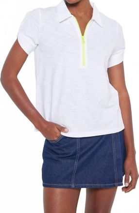 Lisa Todd Knot It Polo Top In White