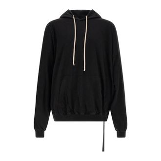 Rick Owens Hoodies, male, Black, Size: ONE SIZE Oversized Drawstring Hoodie