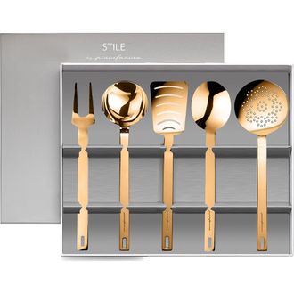 Mepra Stile Kitchen Tools with Box - 5 Pieces in Gold at Nordstrom