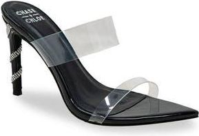 Chase + Chloe by Intouch Footwear Rhinestone Stiletto Mule Sandal in Black at Nordstrom Rack, Size 6.5