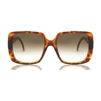 Gucci Sunglasses, female, Brown, Size: 56 MM Oversized Square Sunglasses