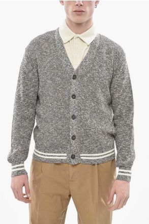 Altea Cotton-Blend Cardigan with V-Neck size Xl