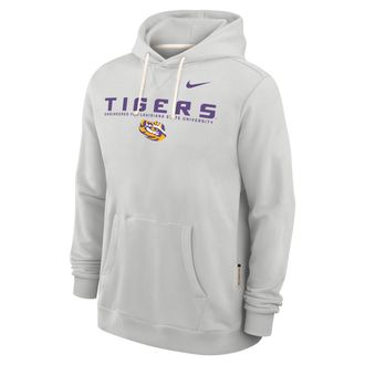 Nike LSU Sideline Nike Mens Dri-FIT College Pullover Hoodie in Grey | 03AZ0BBLSN-HSY