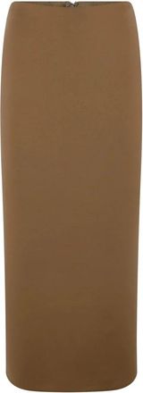 Max Mara Rokken, Dames, Bruin, M, Rechte Maxi Rok