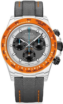 Designa Individual Cosmograph Daytona Ocellaris 40mm - unisex - Leather/Carbon/Nylon - One Size - Black