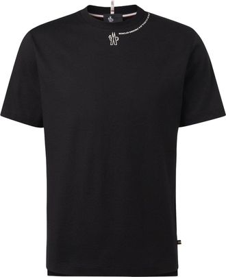 Moncler NECK BRANDING COTTON T SHIRT Size: XL, colour: BLACK
