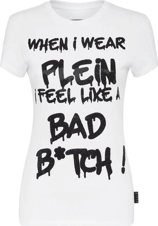 Philipp Plein T-Shirt Ronde Hals Pure - Dames - T-shirts - Wit - XL - Katoen - Tops