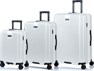 Champs Luggage Marquis 3-Piece Hardside Luggage Set in White at Nordstrom Rack