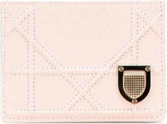 Dior 2019 Diorama pasjeshouder van bewerkt kalfsleer - Roze