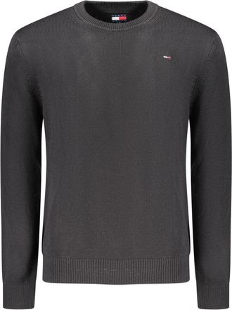 Tommy Hilfiger Mens Knit Crew Neck Sweater - Dark Grey Cotton - Size Small