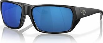 Costa Mens Tailfin Sunglasses In Matte Black Blue Mirror 580P (60)