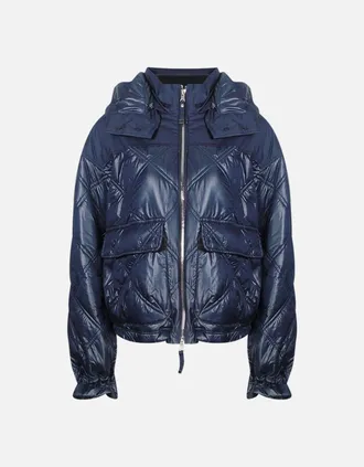 Parajumpers Womens Parajumpers Madina Pencil Dark Navy Blue Padded Jacket - Size: 10/8