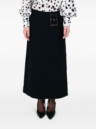 Rowen Rose low-waist buckle maxi skirt - women - Acetate/Viscose/Viscose - 38 - Black