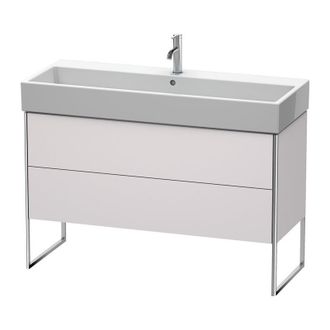 Duravit Duravit Xsquare Vanity Unit Vertical 118.4x 46.0 Cm, 2 Cajones, Para Lavabo Vero Air 235012, Color (frente/cuerpo): Blanco Lila Seda Laca Mate - Xs447