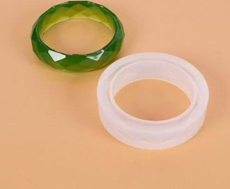 OEM Molde De Silicona De Gel Con Forma De Gota De Cristal, Adorno De Resina, Pulsera De Espejo Con Forma De Rombo De Resina, 2 Piezas, Estilo 2