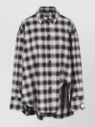The Attico checked jacket collared neck long sleeves