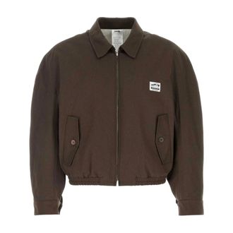 Magliano Light Jackets, male, Brown, Size: L Chocolate Cotton Work Jacket