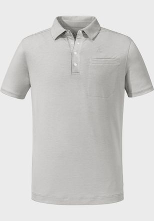Sch&ouml;ffel Poloshirt SCH&Ouml;FFEL Polo Shirt Ramseck M, Herren, Gr. 46, grau (9180, grau), Oberstoff: 77% Polyester, 18% Lyocell, 5% Elasthan, V-Ausschnitt, Shirts P