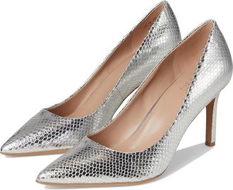 Naturalizer Anna Womens Shoes Silver Leather : 10.5 M (B), Leather/Rubber/Suede