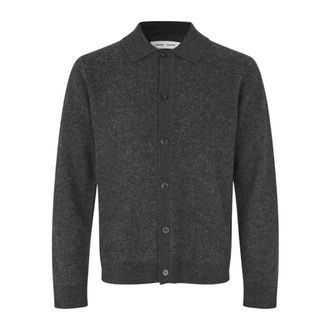 Sams&oslash;e & Sams&oslash;e Sarichard Cardigan - Heren - Truien - Grijs - Maat: S Wol