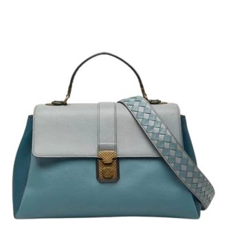 Bottega Veneta Pre-owned Handbags, female, Blue, Size: ONE SIZE Pre-owned Vintage Shoulder Bag
