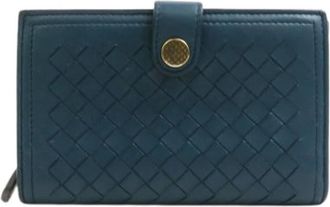 Bottega Veneta Pre-owned Vintage Portemonnee - unisex - Vintage Accessoires - Blauw - ONE Size - Vintage