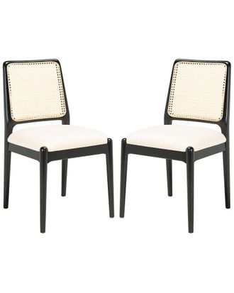 Safavieh Set of 2 Reinhardt Rattan Dining Chairs