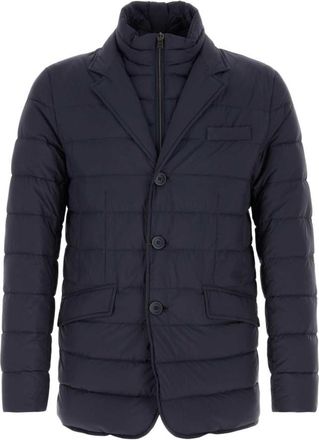 Herno Blue High Neck Jacket