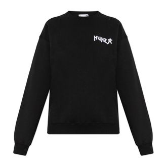 Hunza G Dames, Sweatshirts & Hoodies, Zwart, Maat: M Katoen