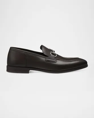 Stuart Weitzman Men & apos;s Simon Leather Twist Bit Loafers