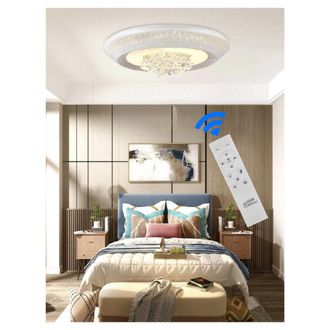 Trade Shop Trade Shop Traesio - Trade Shop - Plafoniera 166 Watt Lampadario Soffitto Mille Una Notte 3 Toni Luce Telecomando - -medio