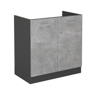 Vicco Armario Bajo Para Fregadero R-line, Hormig&oacute;n, 80 Cm Sin Encimera