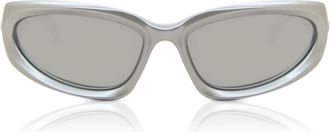 Balenciaga BB0157S 004 Mens Sunglasses Silver Size 65