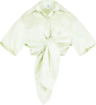 Rosie Assoulin Camicia Tie Me Up - Verde
