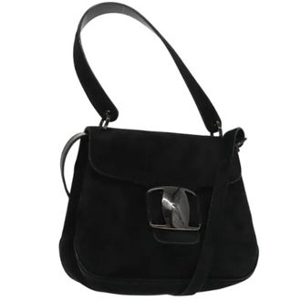 Ferragamo Tweedehands leren handtassen - Dames - Pre-owned - Zwart - Maat: ONE Size Leer