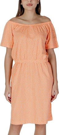 b.young Womens Offshoulder Mini Dress Model By14886100125ro - Coral Cotton - Size EU 38 (Womens)