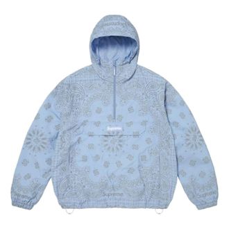 SUPREME SS26 Reflective Bandana Anorak Light Blue SUP-SS26-293-BLU