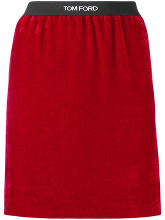 Tom Ford Fluwelen mini-rok - Rood