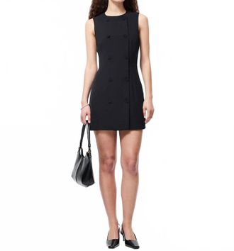 French Connection Harry Tailored Double Breasted Mini Dress In Black