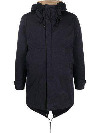 Ten c Cappotto con cappuccio - Blu