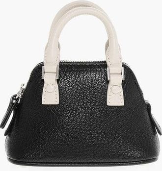 Maison Margiela MM11 Two-Tone leren 5AC minitas in zwart en wit