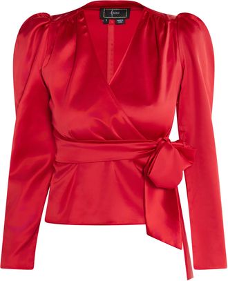 Faina Wikkel blouse Dames rood