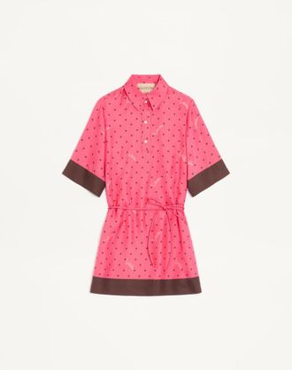 Valentino Stelline Firma Starry Twill Shirt Dress Wo