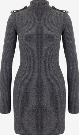 Alexander McQueen Figurbetontes Strick-Minikleid mit Schulterriemen