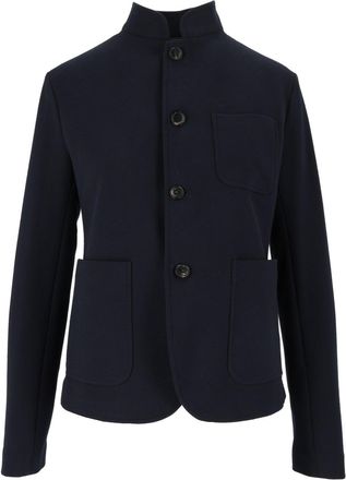 Circolo 1901 Slim-Fit High Collar Four-Button Fleece Jacket