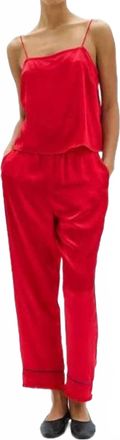 Raquel Allegra Camden Pants In Red