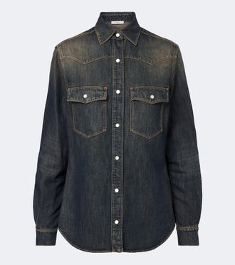 Fendi Cotton-blend denim shirt